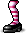 潮汐Striped Leggings (Pink)